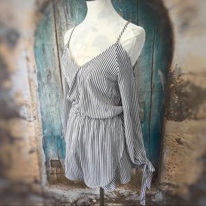 🆑3/$15 Rebellion Again-Pin Striped Romper